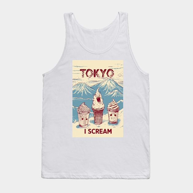 Tokyo I Scream 3 Tank Top by Beni-Shoga-Ink